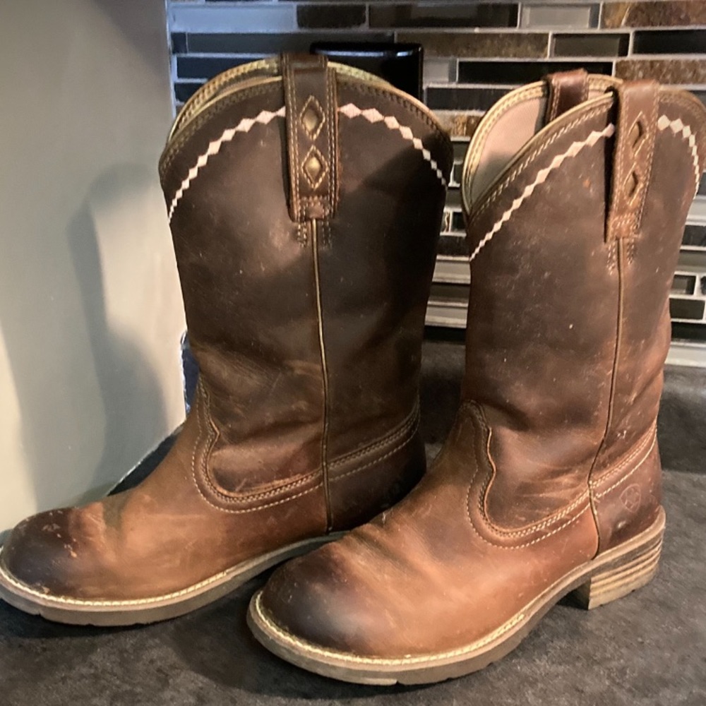 Men's Brown Leather Western Boots